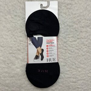 Hue Socks Womens OS Black The Perfect Sneaker Liner Sock 3 Pair Pack 23060
